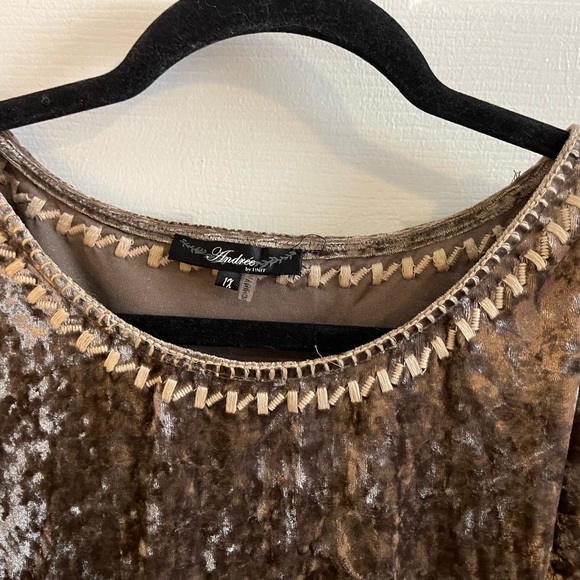 Andree tunic Blouse brown size 2X - Picture 5 of 8